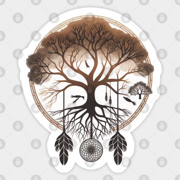 Dream Catcher Tree - Designs for a Green Future Sticker by Greenbubble